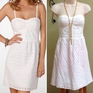 AEO White Eyelet Dress - removable straps